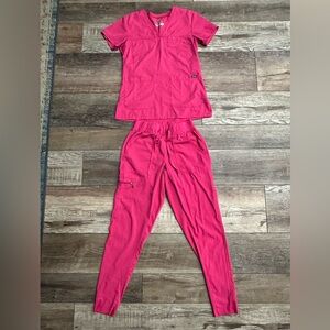 ADAR XS Hot Pink Scrub Set